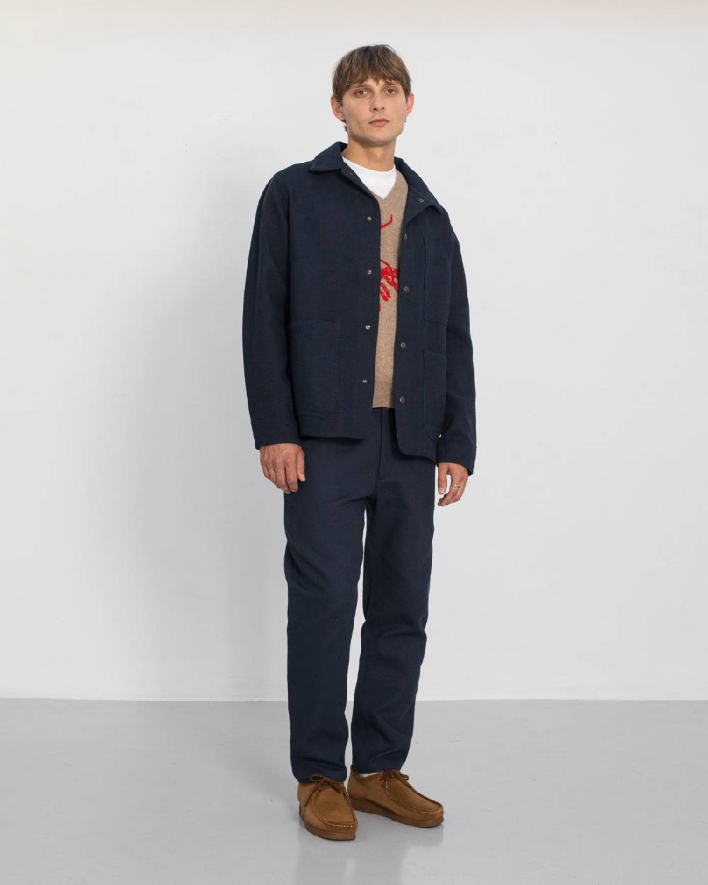 Rotholz Leichte Jacke Waffle Cotton - Blau