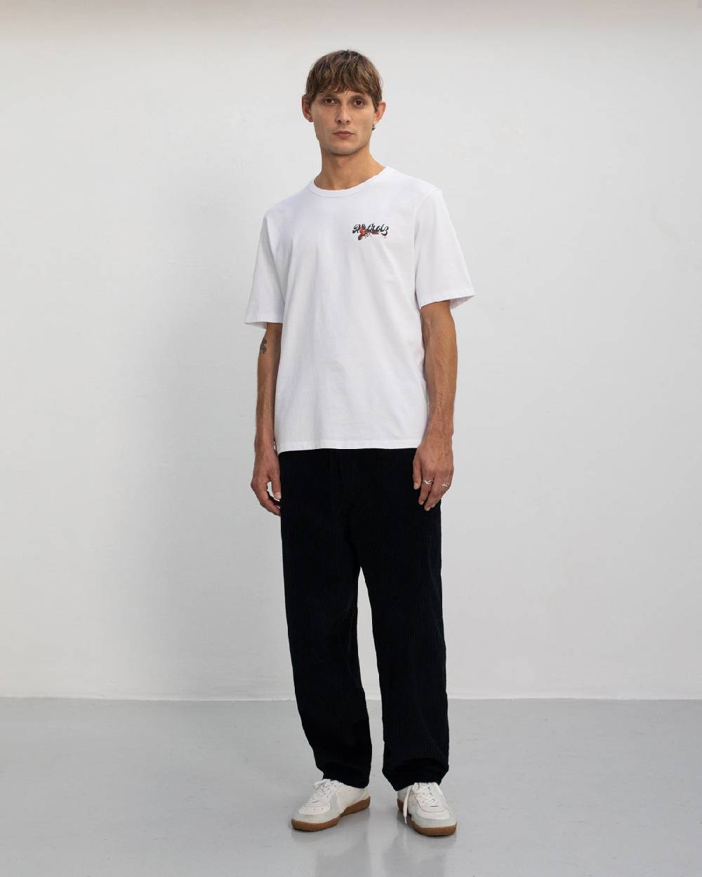 Rotholz Lobster Logo T-Shirt Bio Baumwolle - Weiß