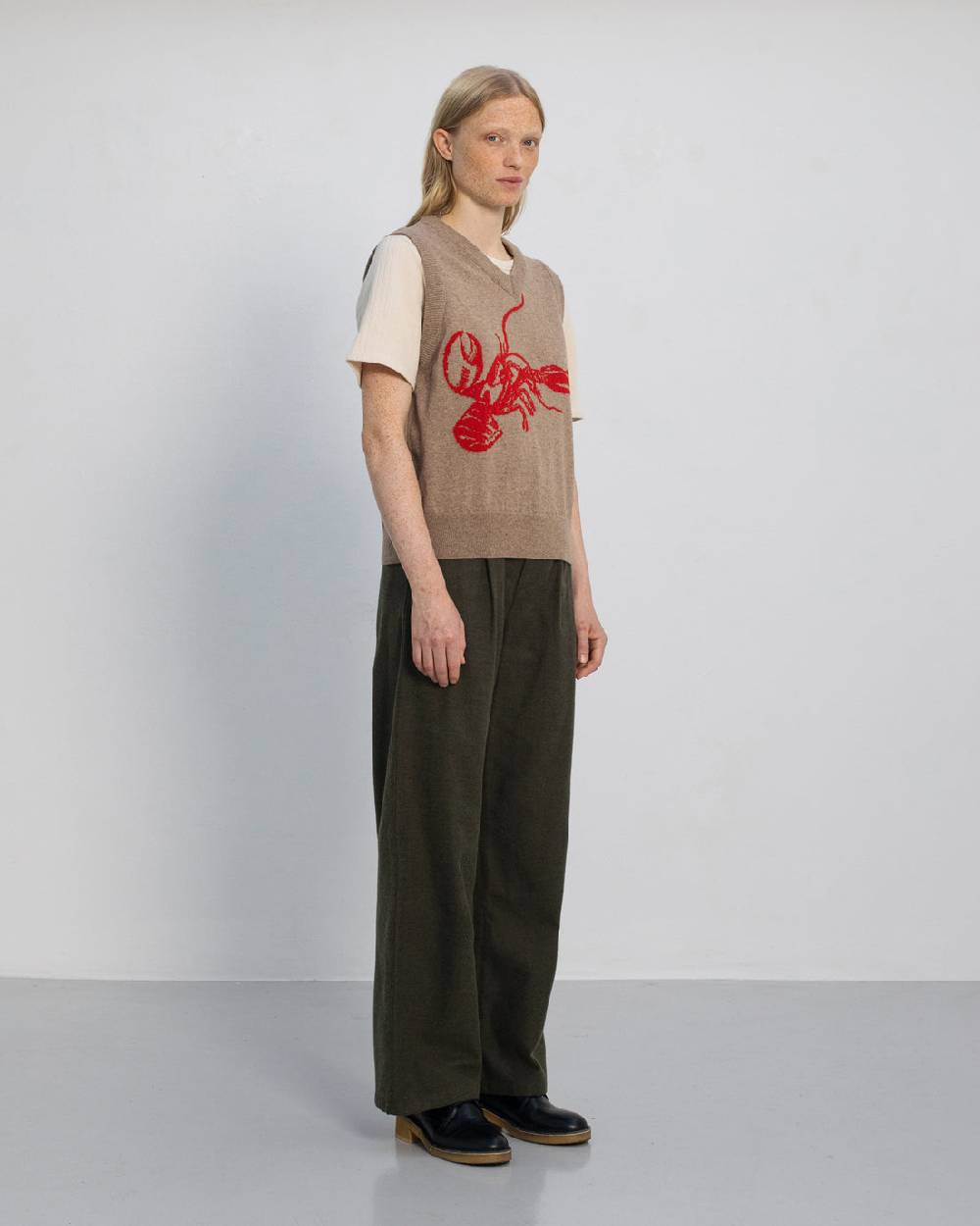 Rotholz Lobster Weste Recycelte Wolle - Braun