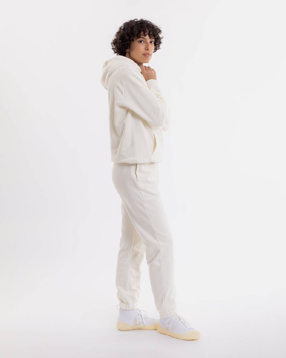 Rotholz Logo Hoodie Aus Bio-Baumwolle Weiß