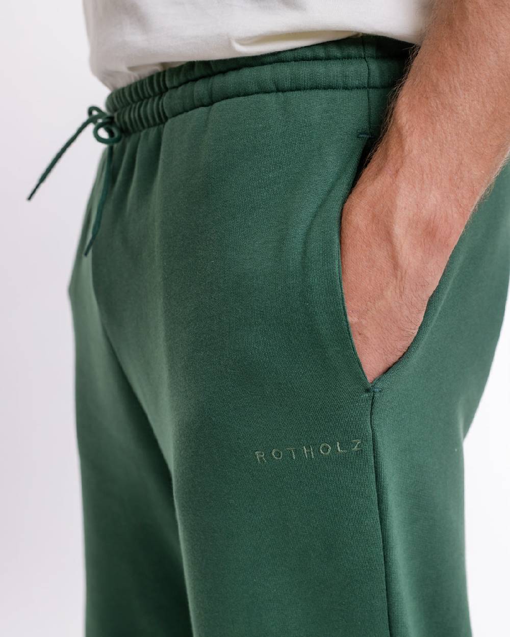 Rotholz Logo Sweatpants Aus Bio-Baumwolle Grün