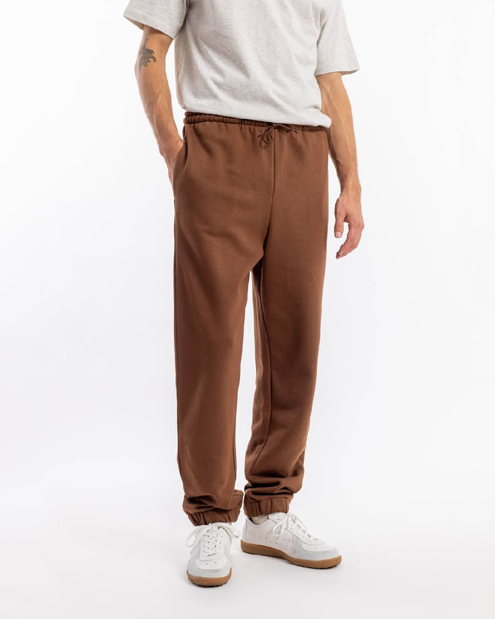 Rotholz Logo Sweatpants Bio Baumwolle - Braun