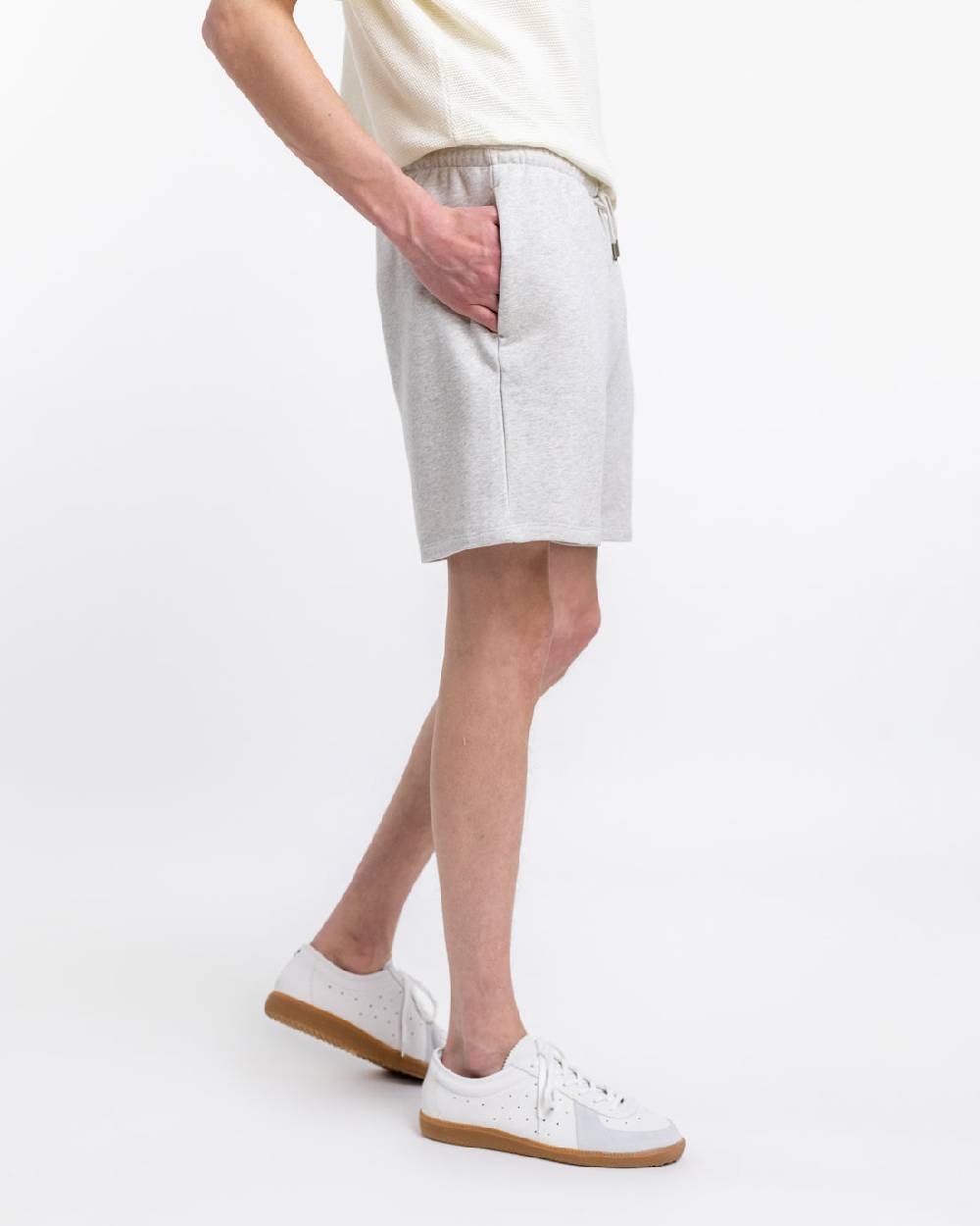 Rotholz Logo Sweatshorts Aus Bio-Baumwolle Grau