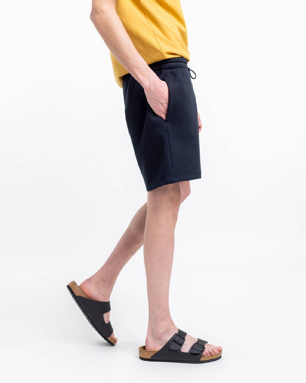 Rotholz Logo Sweatshorts Aus Bio-Baumwolle Schwarz