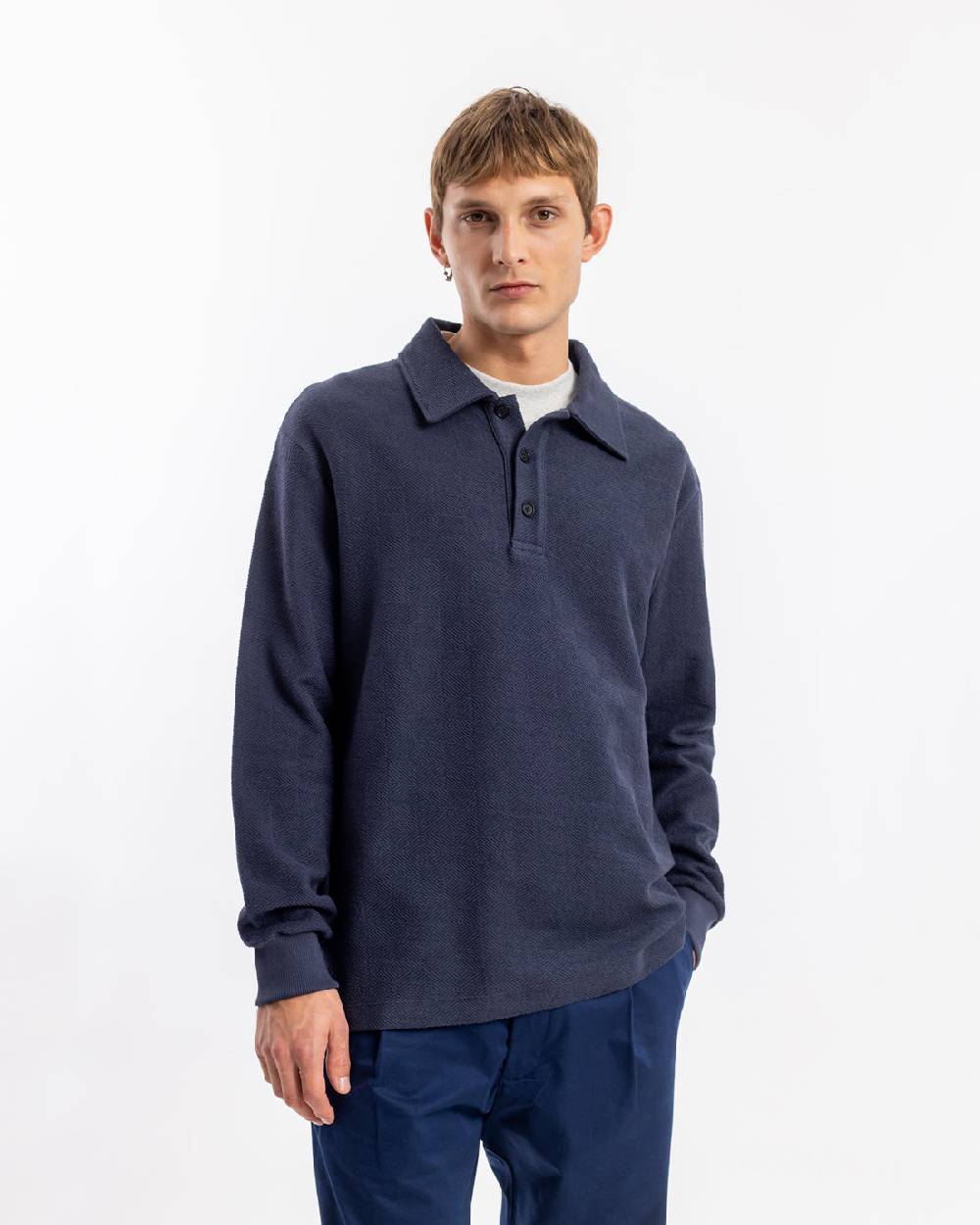 Rotholz Polo Jersey Bio Baumwolle - Dunkelblau