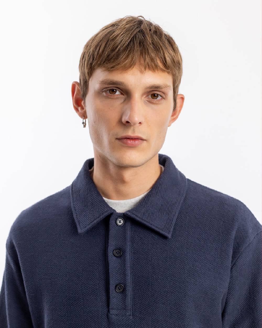 Rotholz Polo Jersey Bio Baumwolle - Dunkelblau