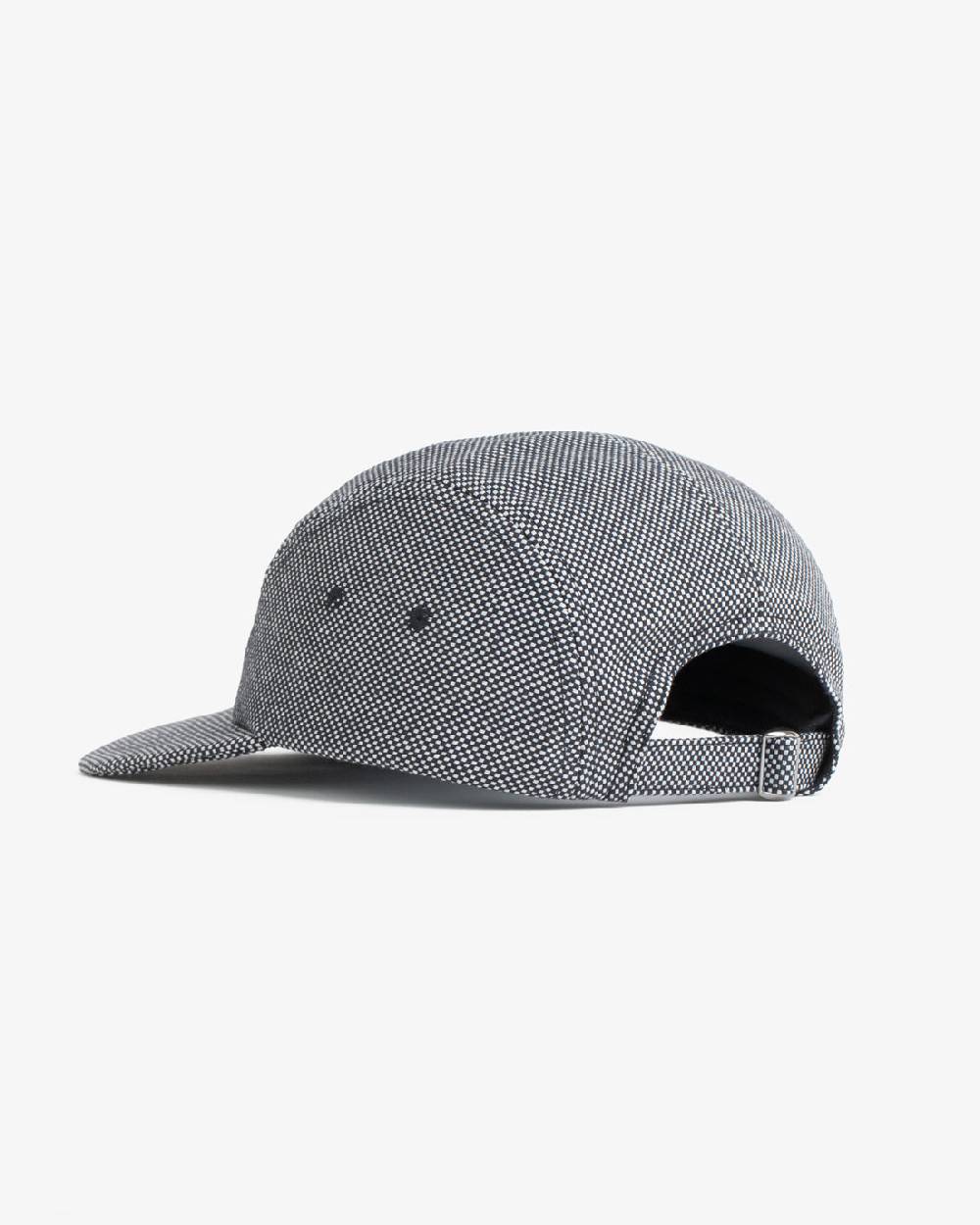 Rotholz Retro 5-Panel Cap Schwarz Kariert