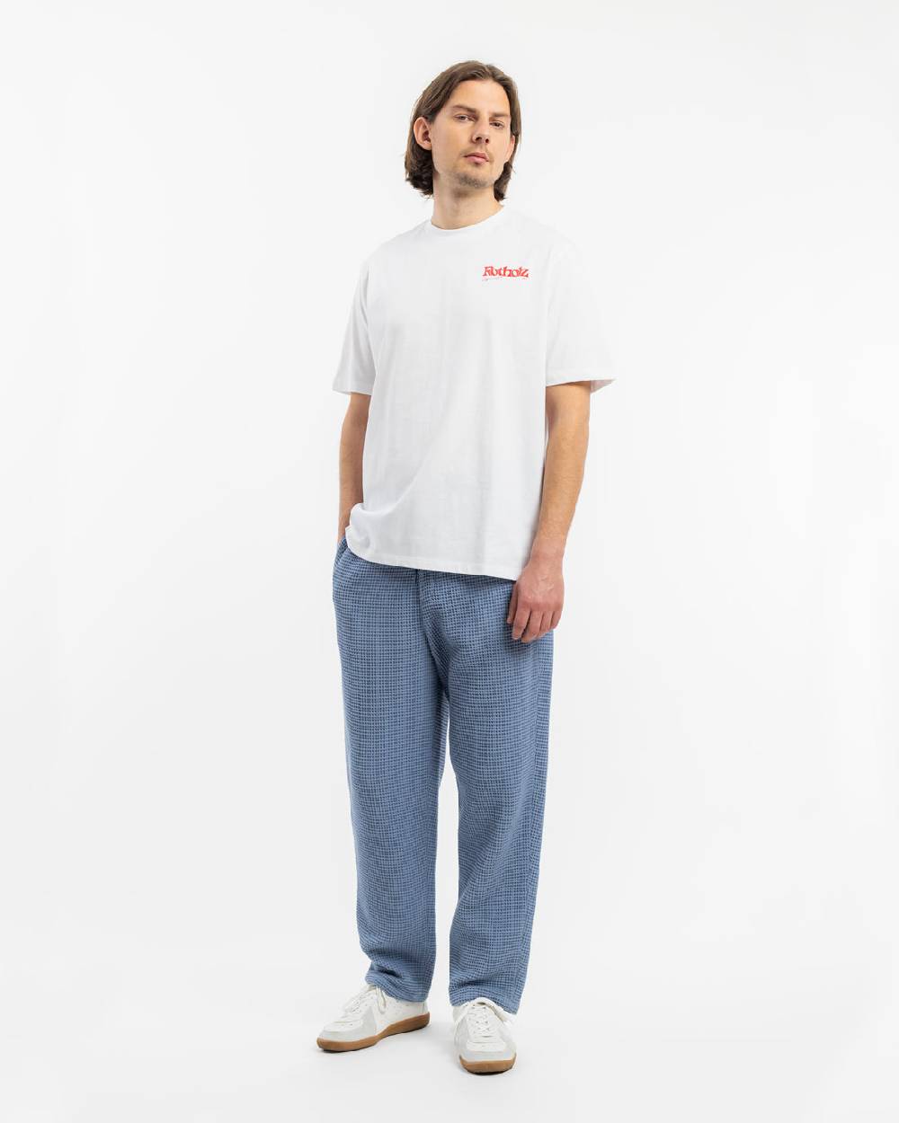 Rotholz Retro Logo T-Shirt Bio Baumwolle - Weiß