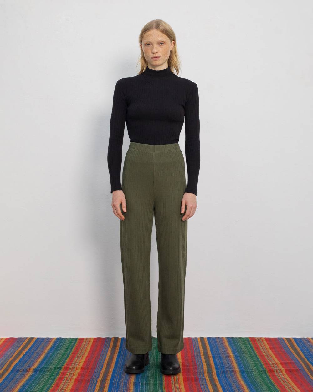 Rotholz Schwere Gerippte Hose Bio Baumwolle - Grün