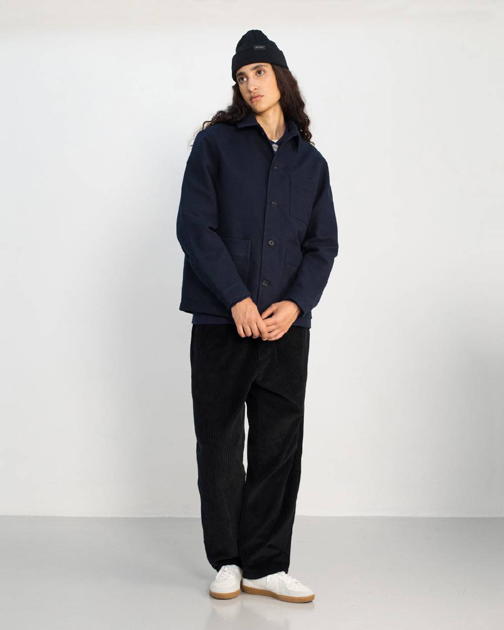 Rotholz Schwere Moleskin Jacke Bio Baumwolle - Blau