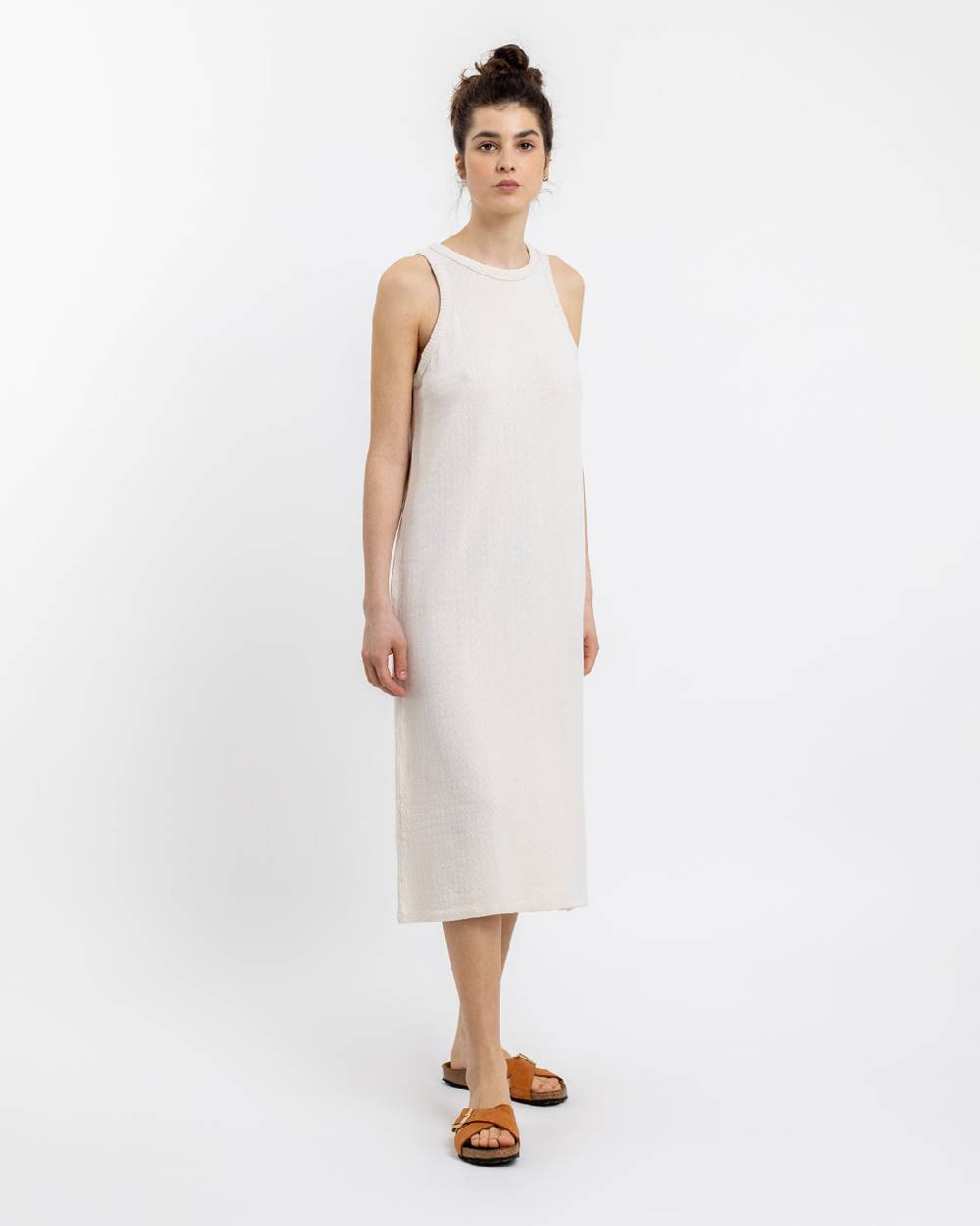 Rotholz Strick Kleid Aus Bio-Baumwolle Off-White