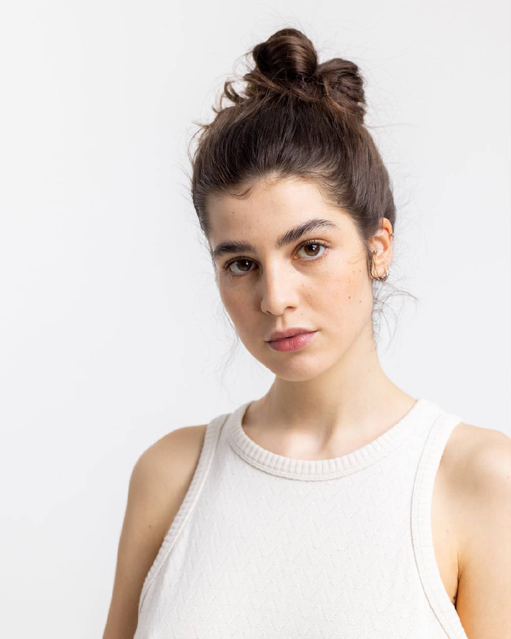 Rotholz Strick Kleid Aus Bio-Baumwolle Off-White