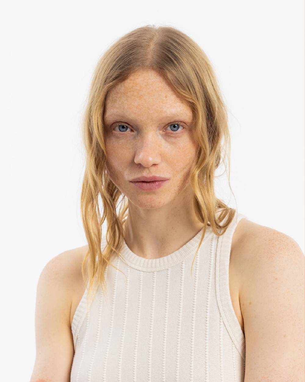 Rotholz Strick Kleid Bio Baumwolle - Creme