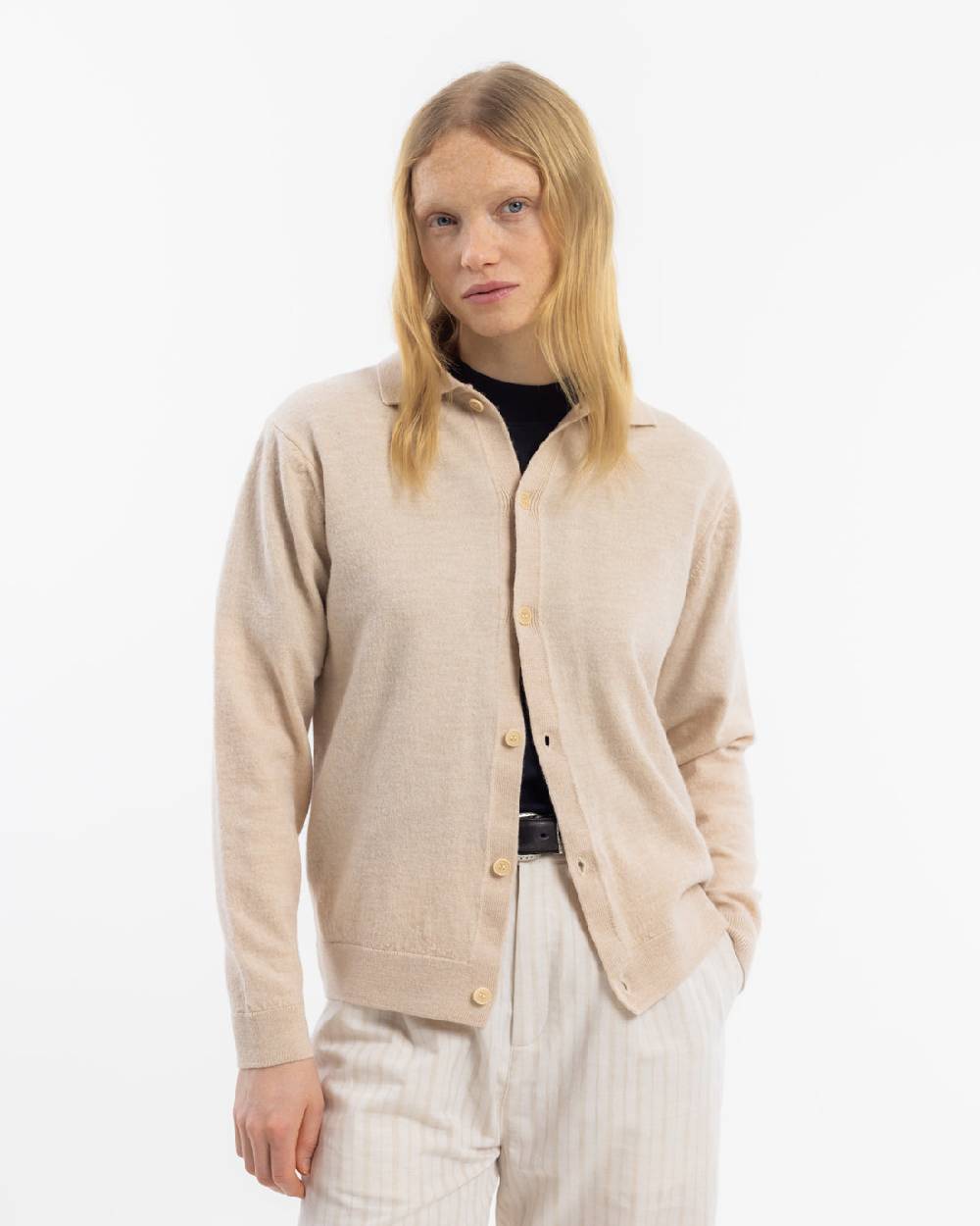 Rotholz Strick Shirt Merinowolle - Sand