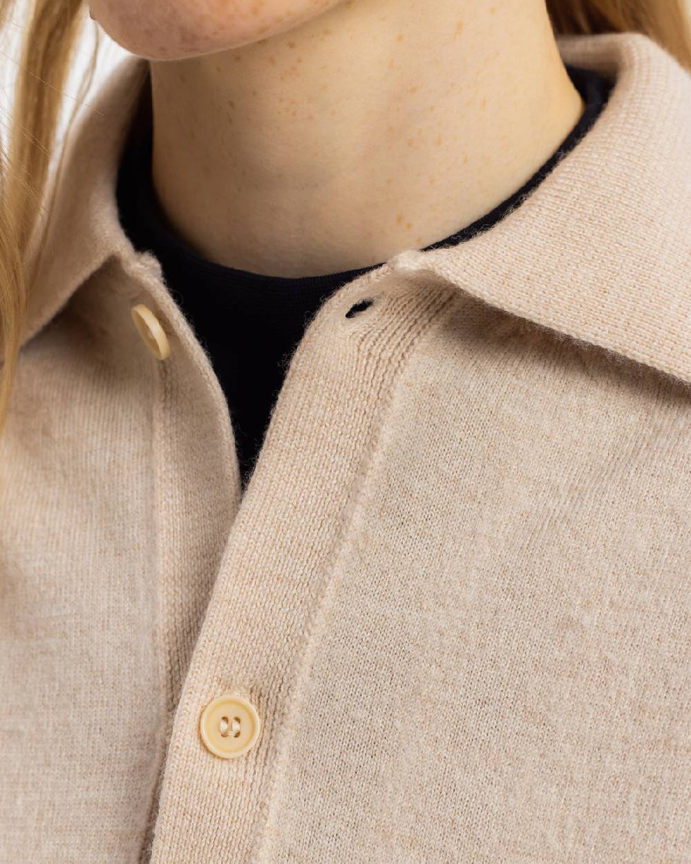 Rotholz Strick Shirt Merinowolle - Sand