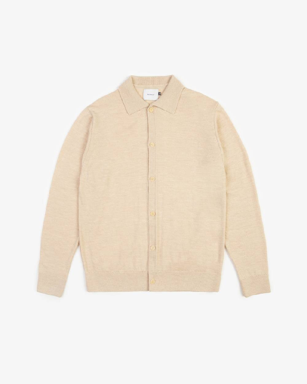 Rotholz Strick Shirt Merinowolle - Sand