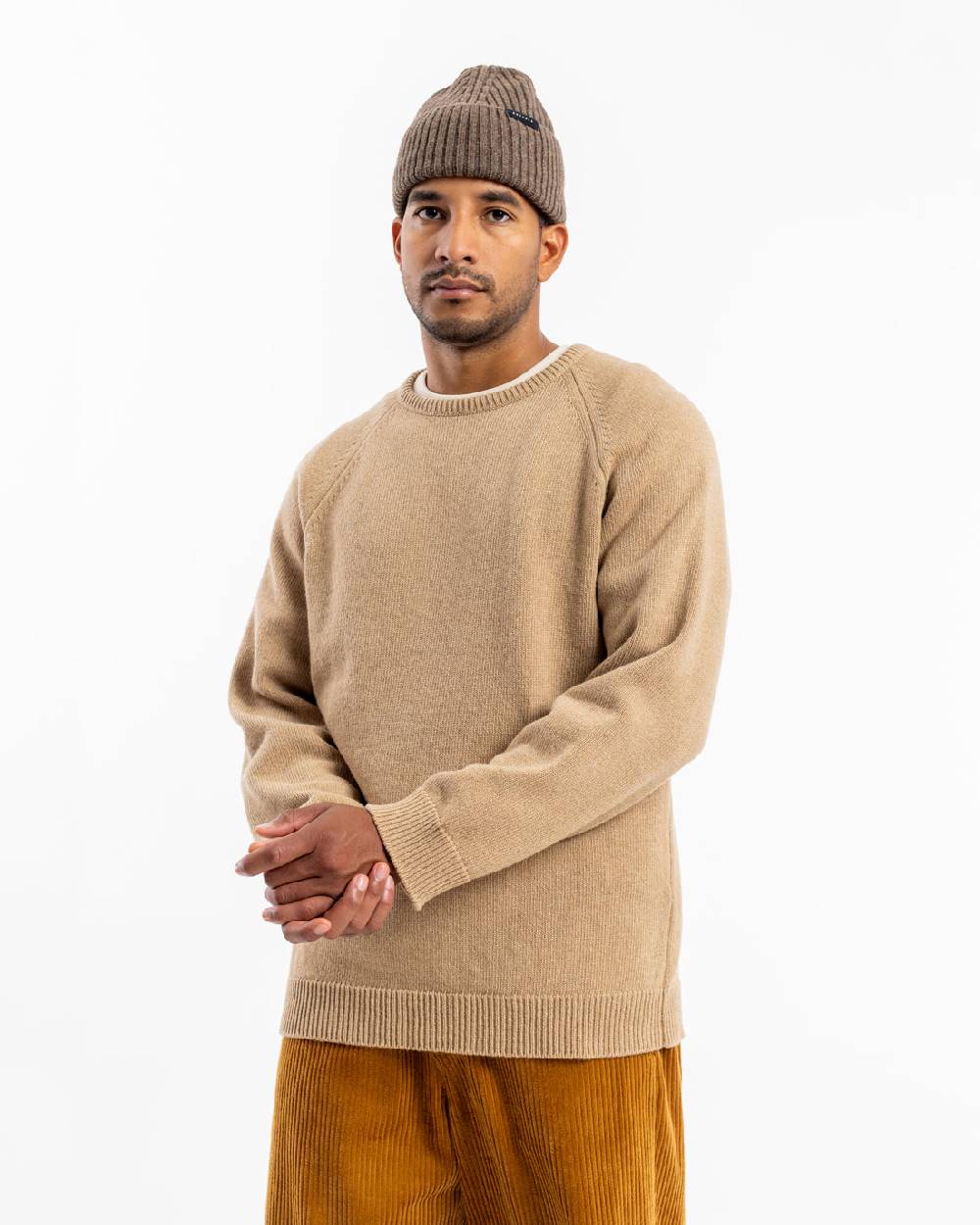 Rotholz Strickpullover Wollmischung - Beige