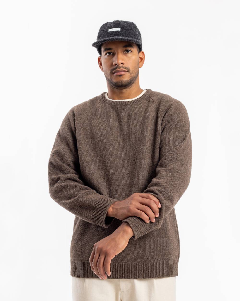 Rotholz Strickpullover Wollmischung - Braun