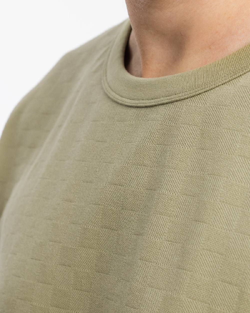 Rotholz Strukturiertes T-Shirt Bio Baumwolle - Grün