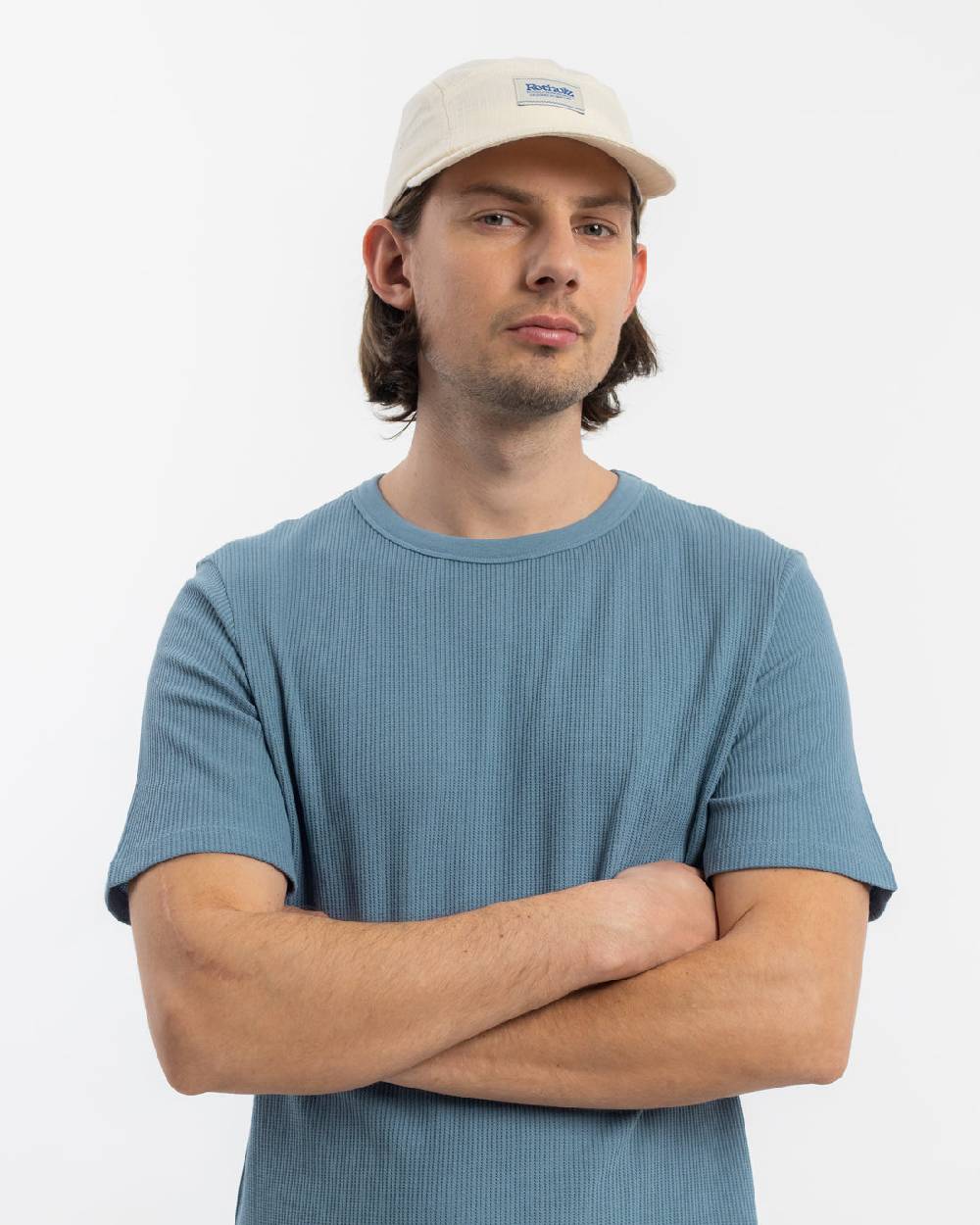 Rotholz Waffel T-Shirt Bio-Baumwolle - Blau