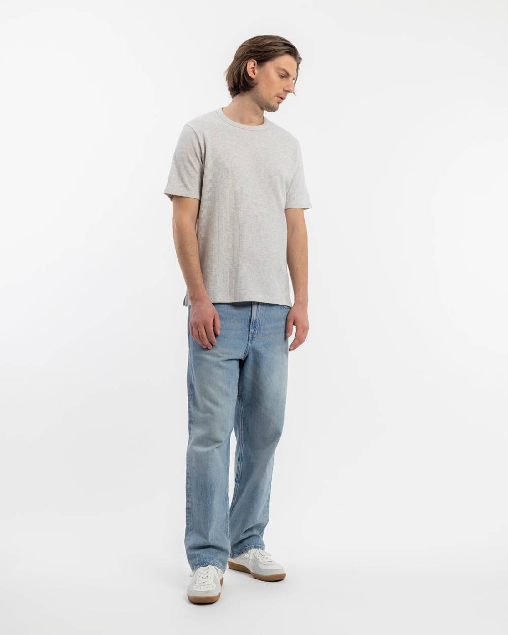 Rotholz Waffel T-Shirt Bio-Baumwolle - Grau