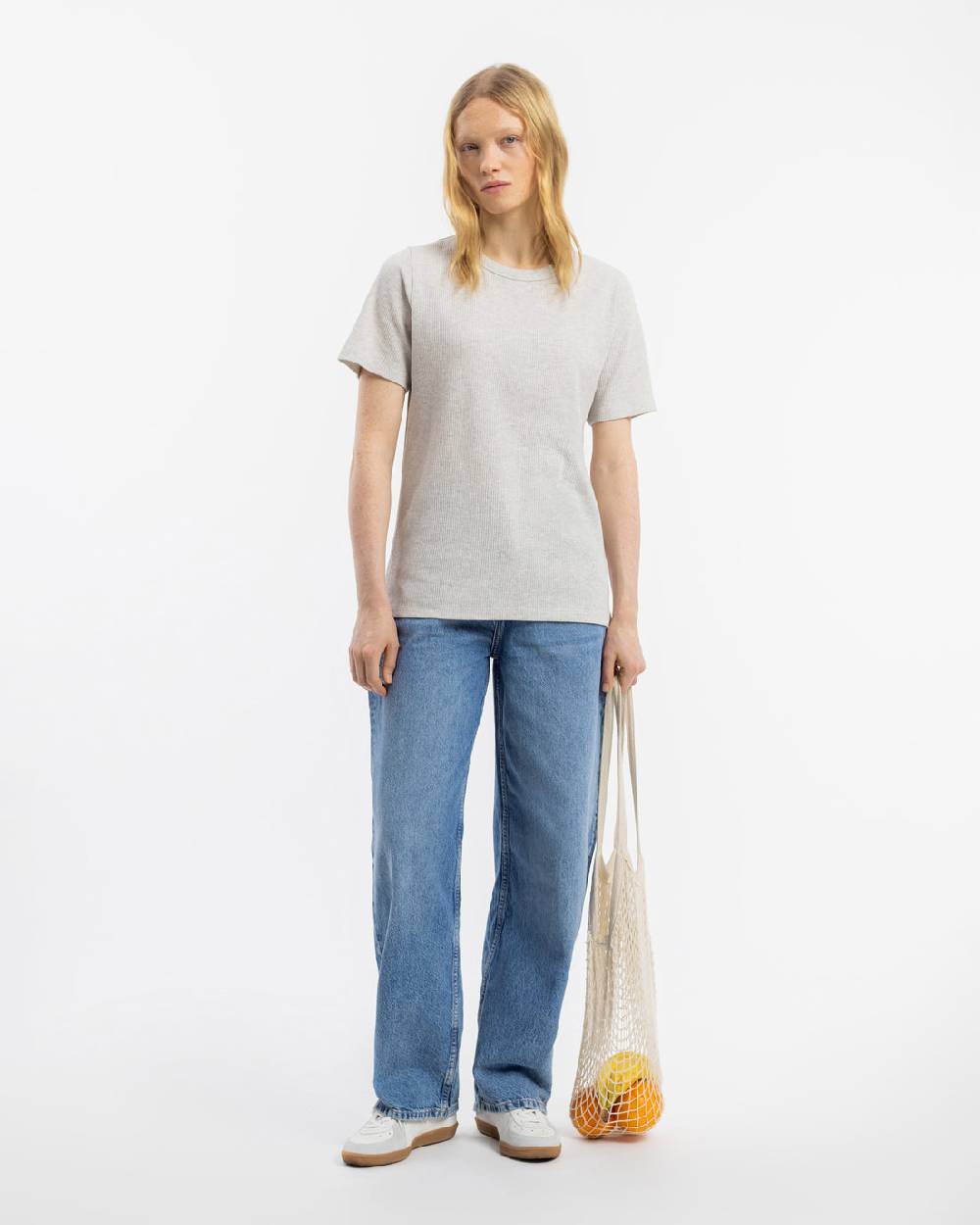 Rotholz Waffel T-Shirt Bio-Baumwolle - Grau