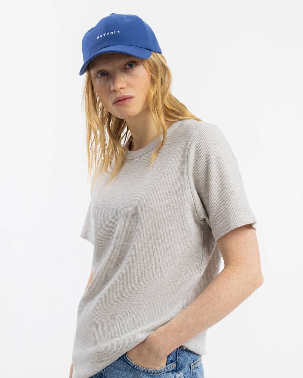 Rotholz Waffel T-Shirt Bio-Baumwolle - Grau