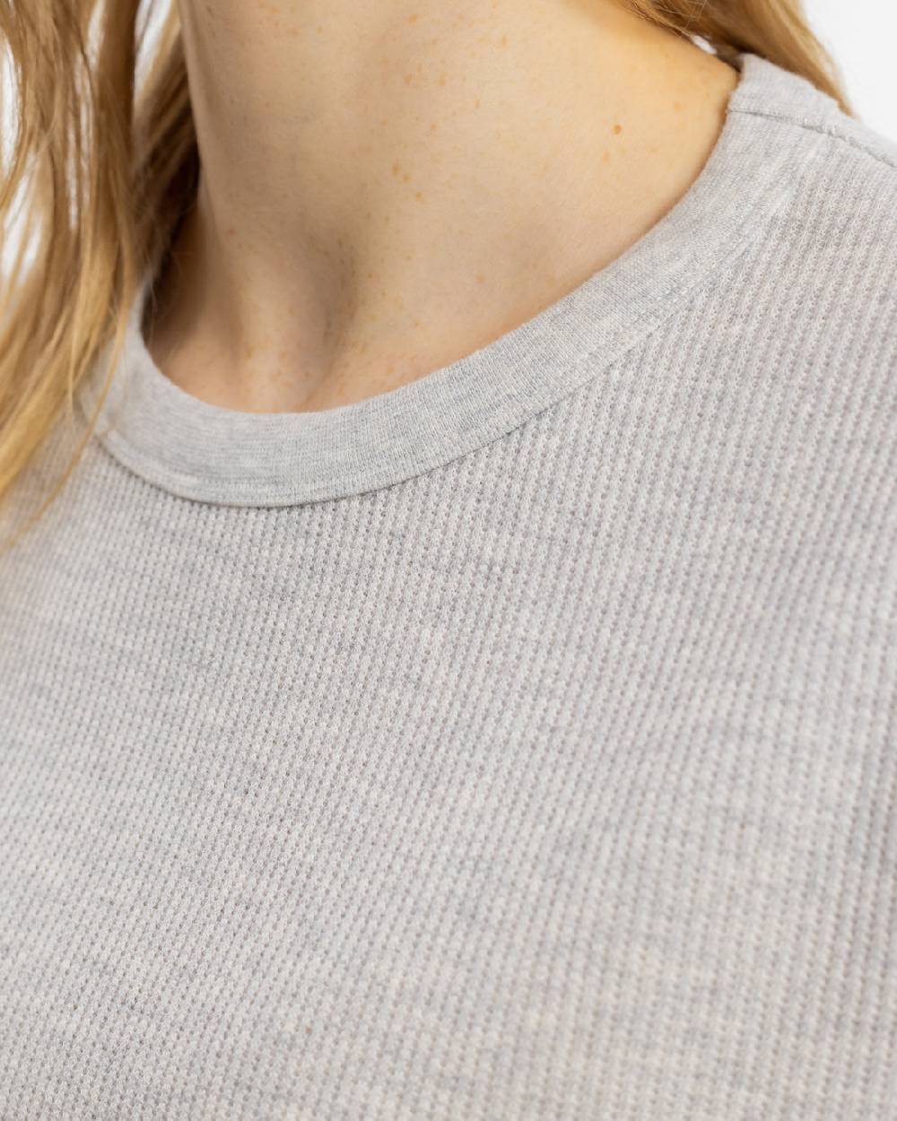 Rotholz Waffel T-Shirt Bio-Baumwolle - Grau