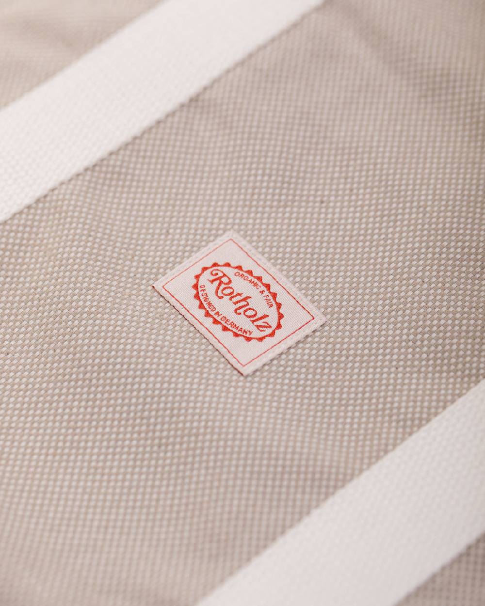 Rotholz Weekend Tote Bag Aus Bio Canvas Beige