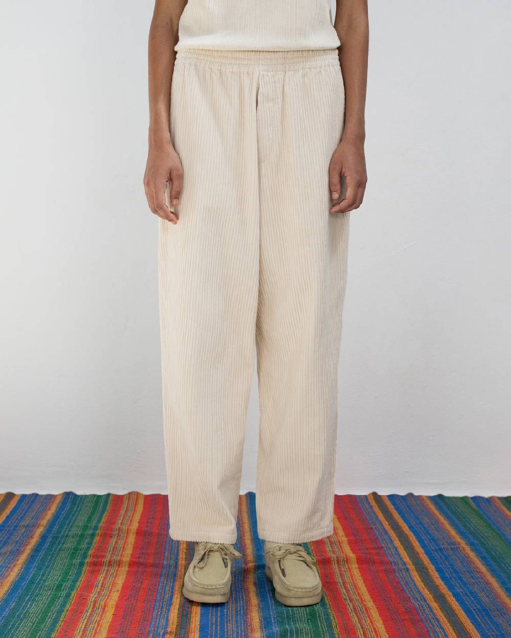 Rotholz Weite Cord Hose Bio Baumwolle - Weiß