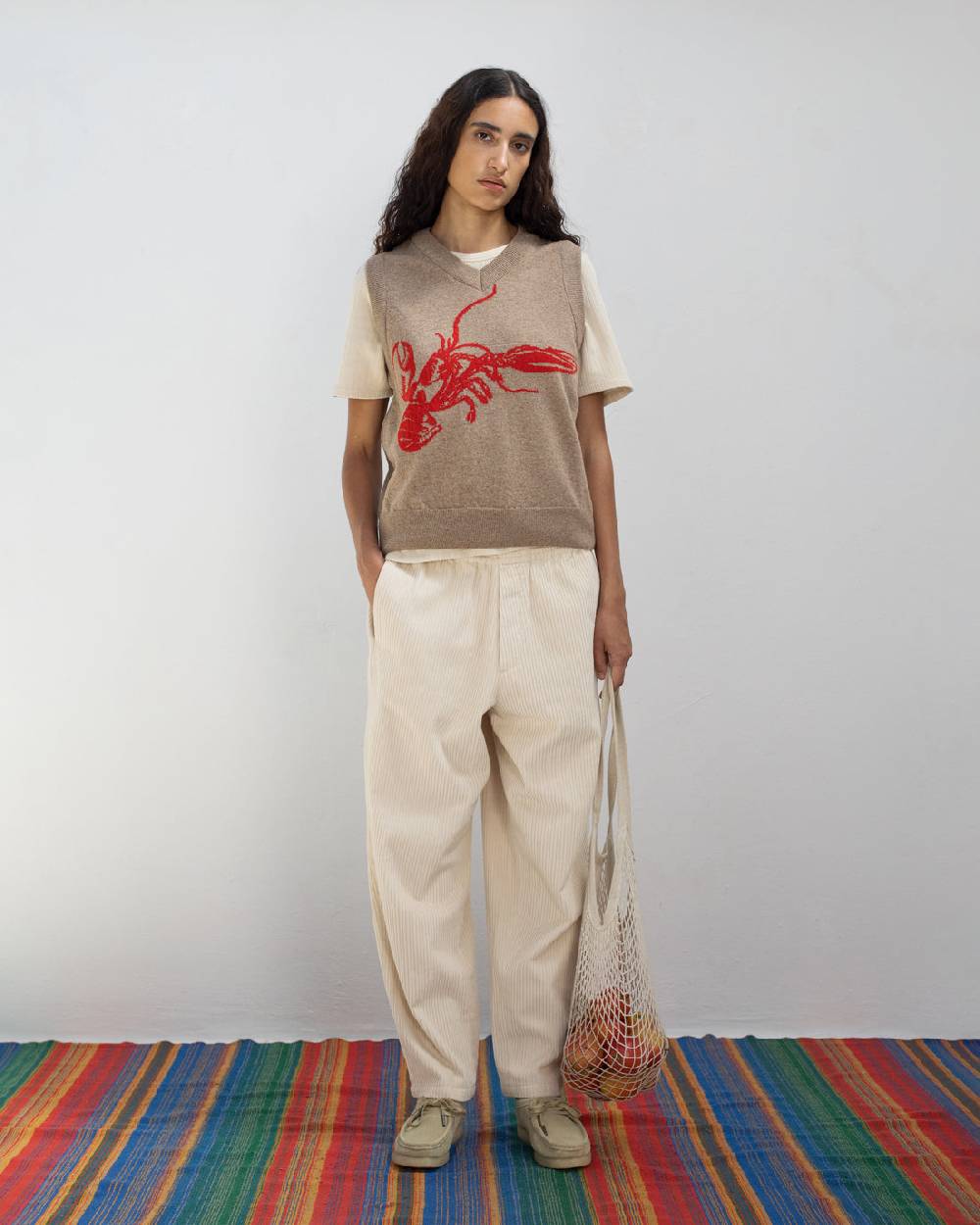 Rotholz Weite Cord Hose Bio Baumwolle - Weiß