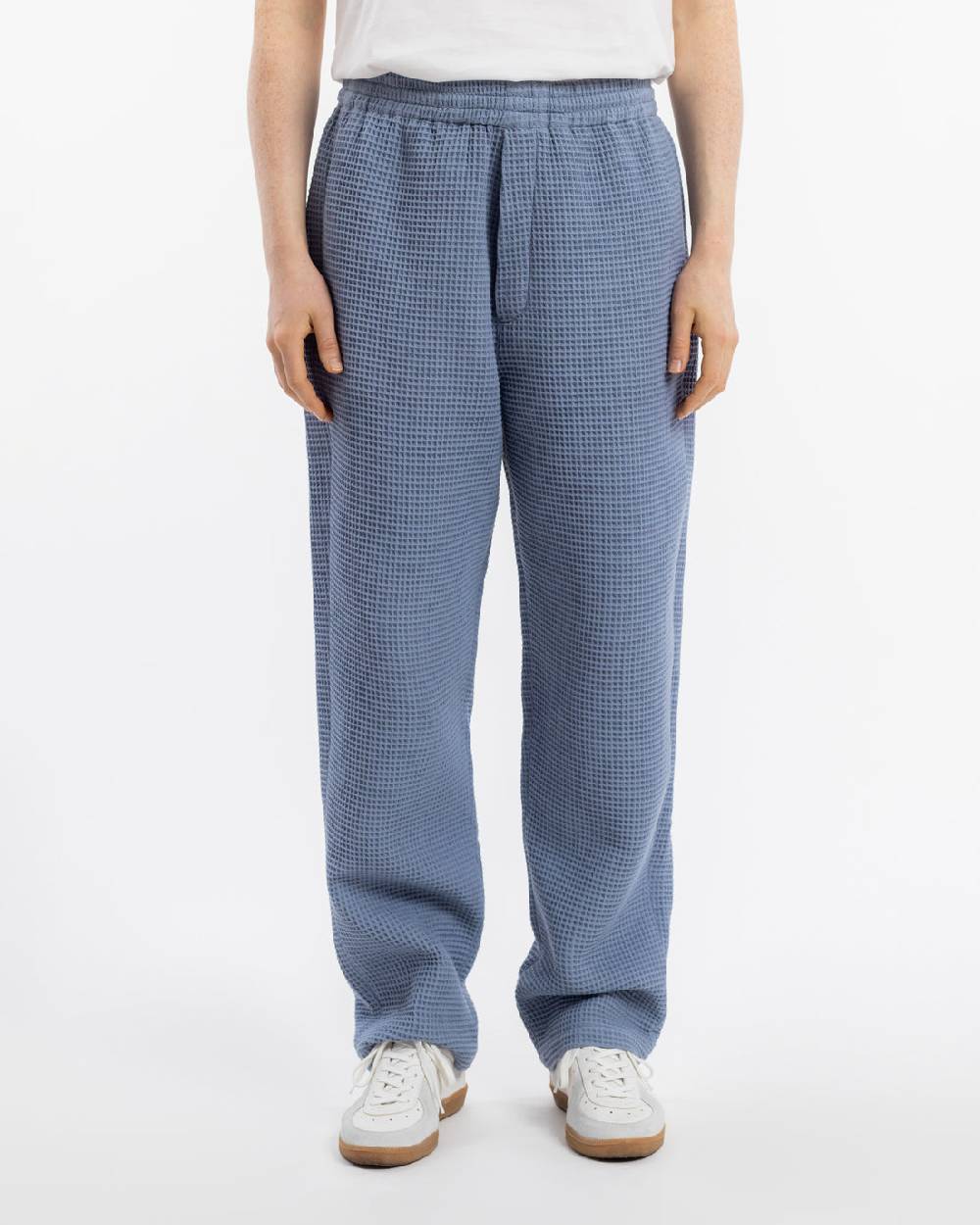 Rotholz Weite Hose Waffle Cotton - Hellblau