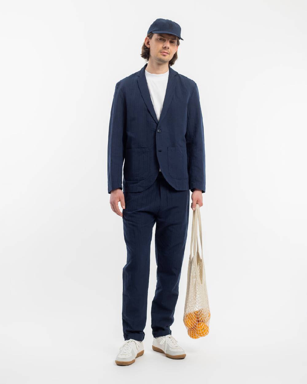 Rotholz Workwear Blazer Leinen Mix - Dunkelblau