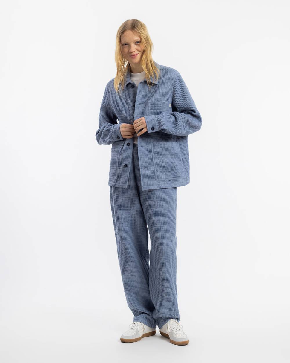 Rotholz Workwear Jacke Waffle Cotton - Hellblau