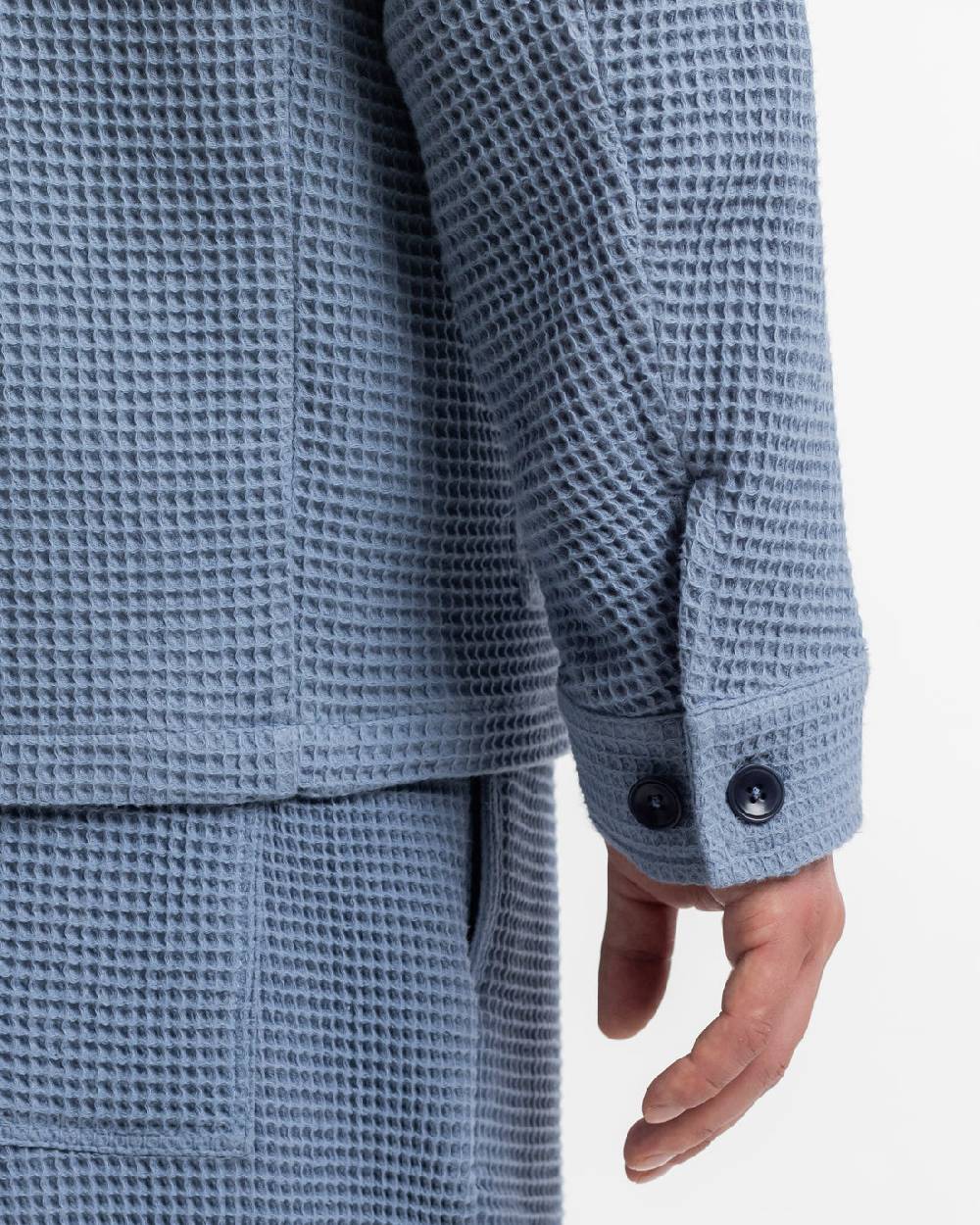 Rotholz Workwear Jacke Waffle Cotton - Hellblau