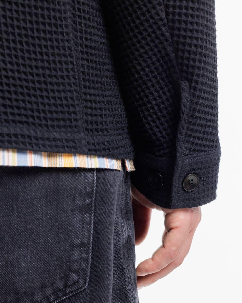 Rotholz Workwear Jacke Waffle Cotton - Schwarz