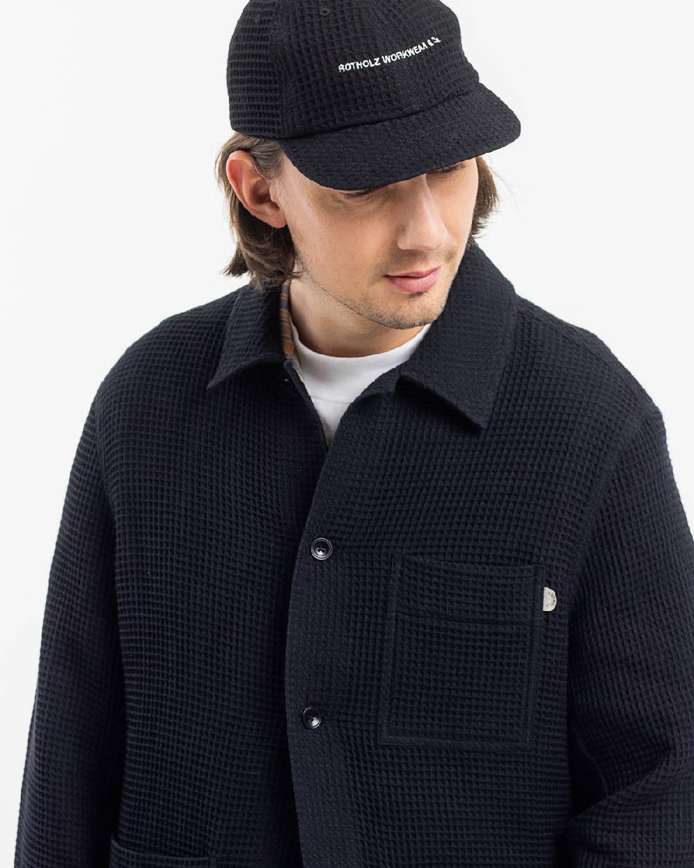 Rotholz Workwear Jacke Waffle Cotton - Schwarz