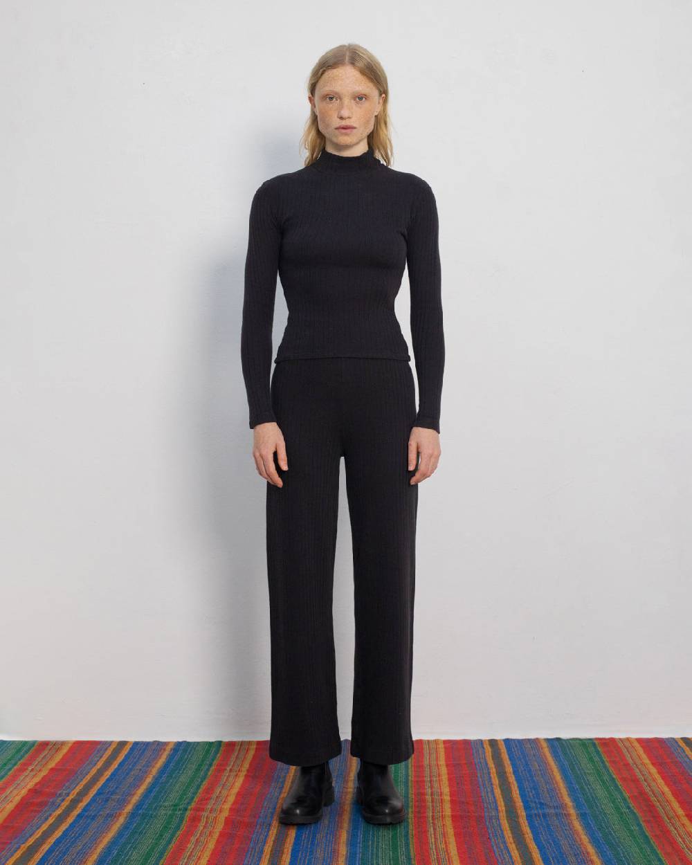 Rotholz Schwere Gerippte Hose Bio Baumwolle - Schwarz