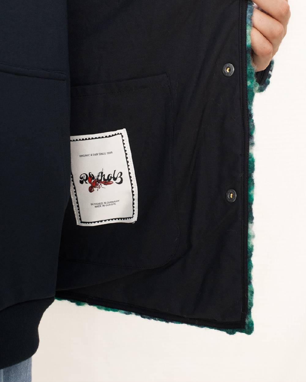 Rotholz Schwere Sherpa Jacke Bio Wollmischung - Multi