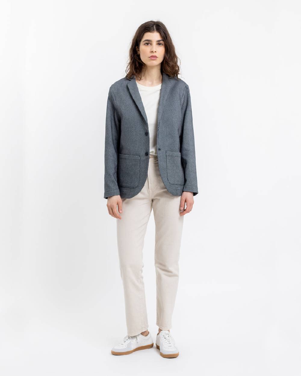 Rotholz Workwear Blazer Aus Bio Twill Schwarz Kariert