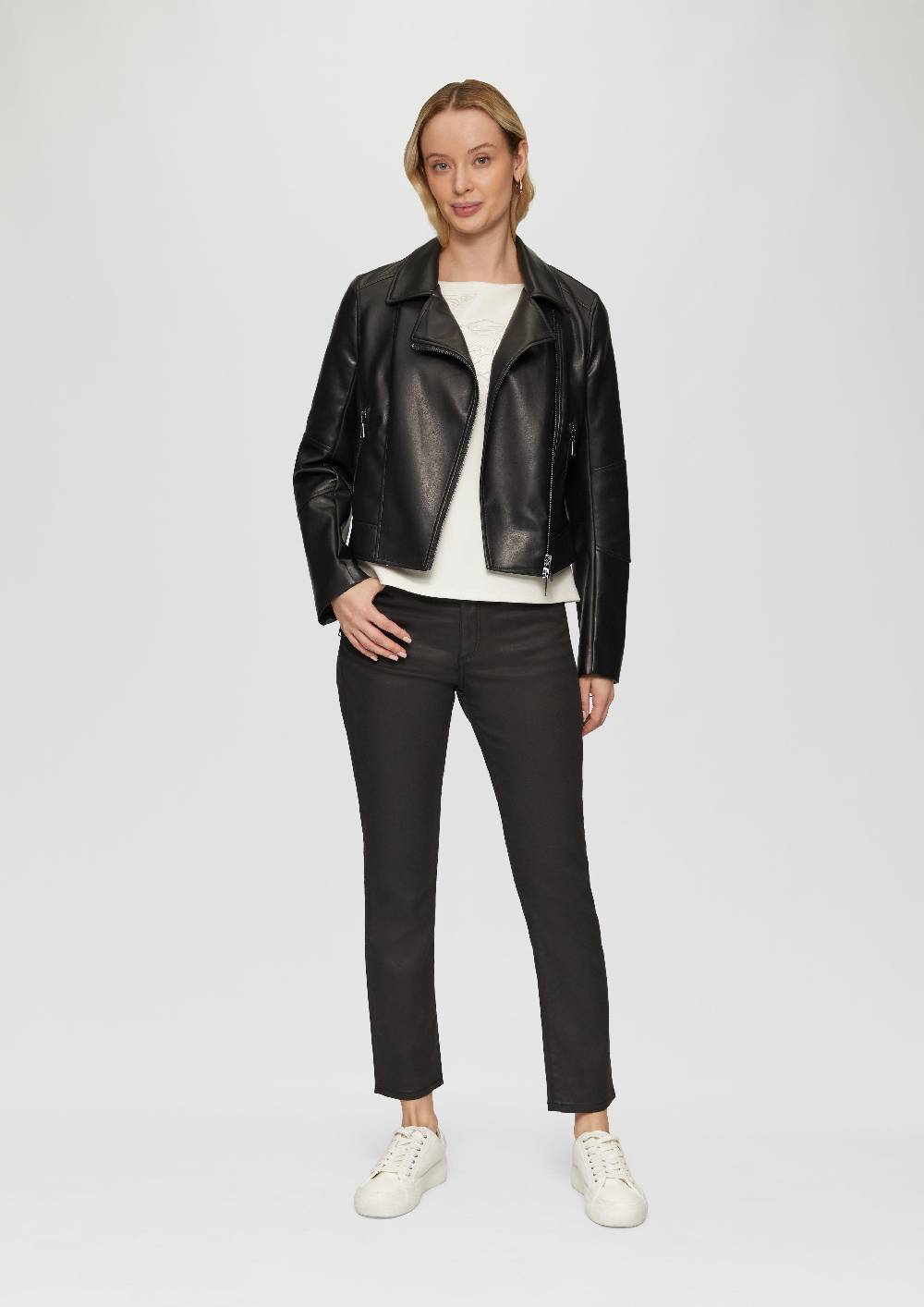 S.Oliver 3/4-Arm-Shirt Aus Heavy Jersey Mit Applikation