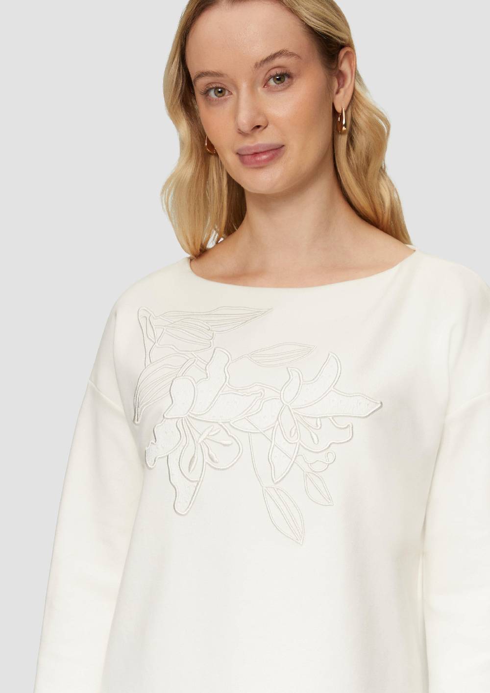 S.Oliver 3/4-Arm-Shirt Aus Heavy Jersey Mit Applikation