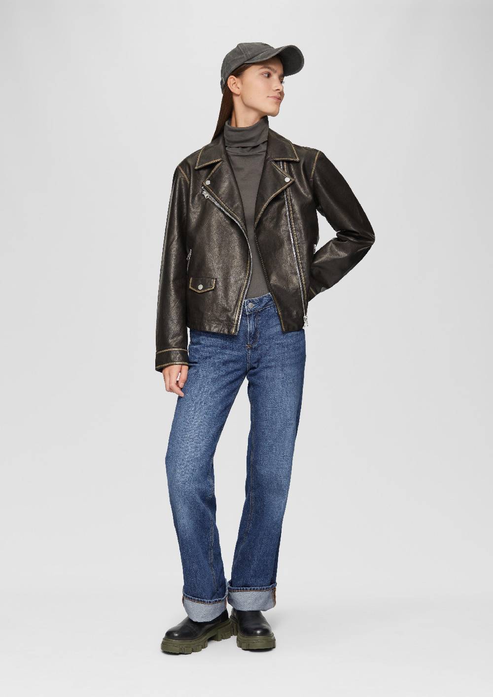 S.Oliver Ankle-Jeans Catie / Slim Fit / Low Rise / Wide Leg