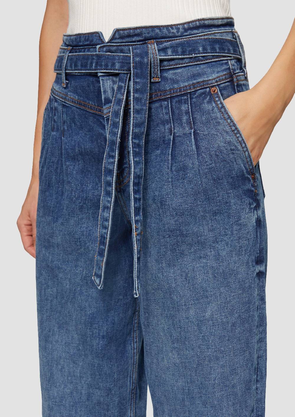 S.Oliver Ankle-Jeans / Regular Fit / High Rise / Barrel Leg / Mit Gürtel