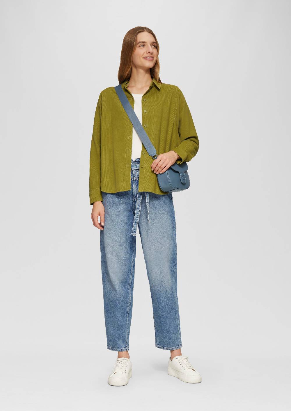 S.Oliver Ankle-Jeans / Regular Fit / High Rise / Barrel Leg / Mit Gürtel