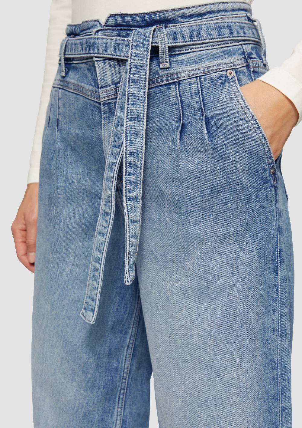 S.Oliver Ankle-Jeans / Regular Fit / High Rise / Barrel Leg / Mit Gürtel