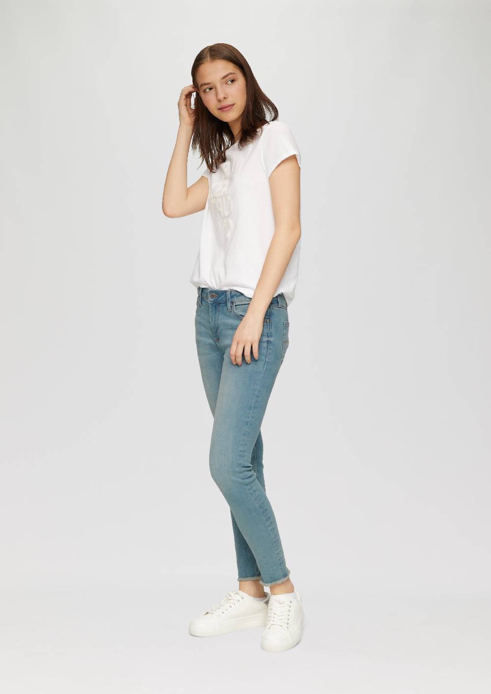 S.Oliver Ankle-Jeans Sadie / Mid Rise / Skinny Leg / Super Stretch