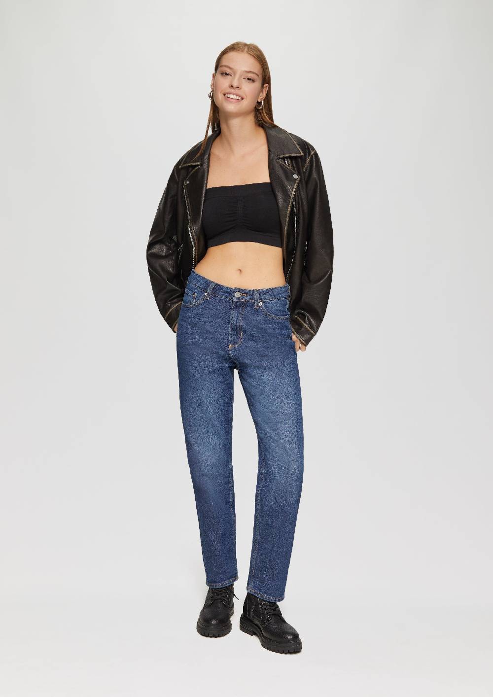 S.Oliver Ankle-Jeans Tizie / Slim Fit / High Rise / Tapered Leg / Inch Sizes