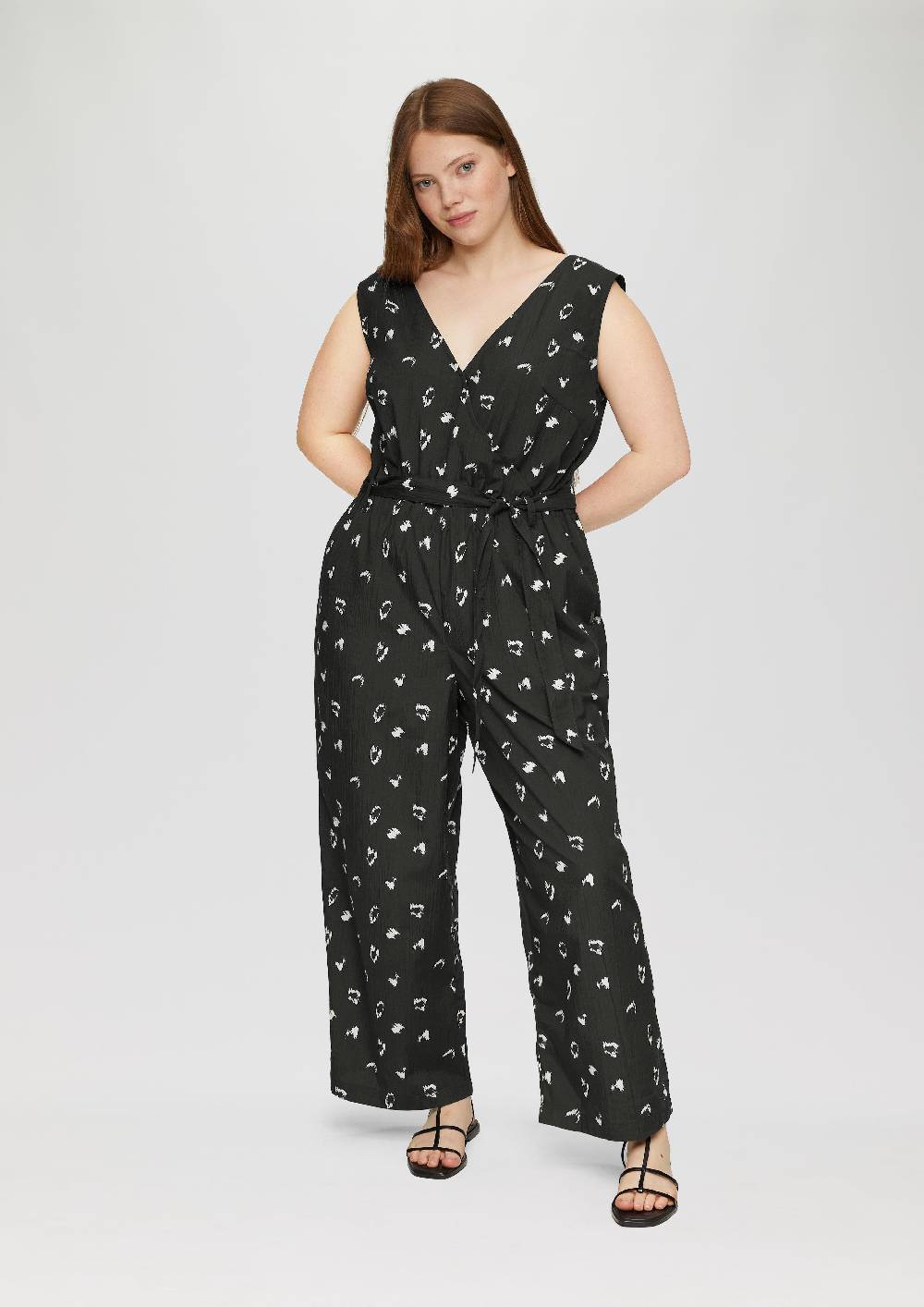 S.Oliver Ärmelloser Jumpsuit Mit Eingrifftaschen Und Bindeband
