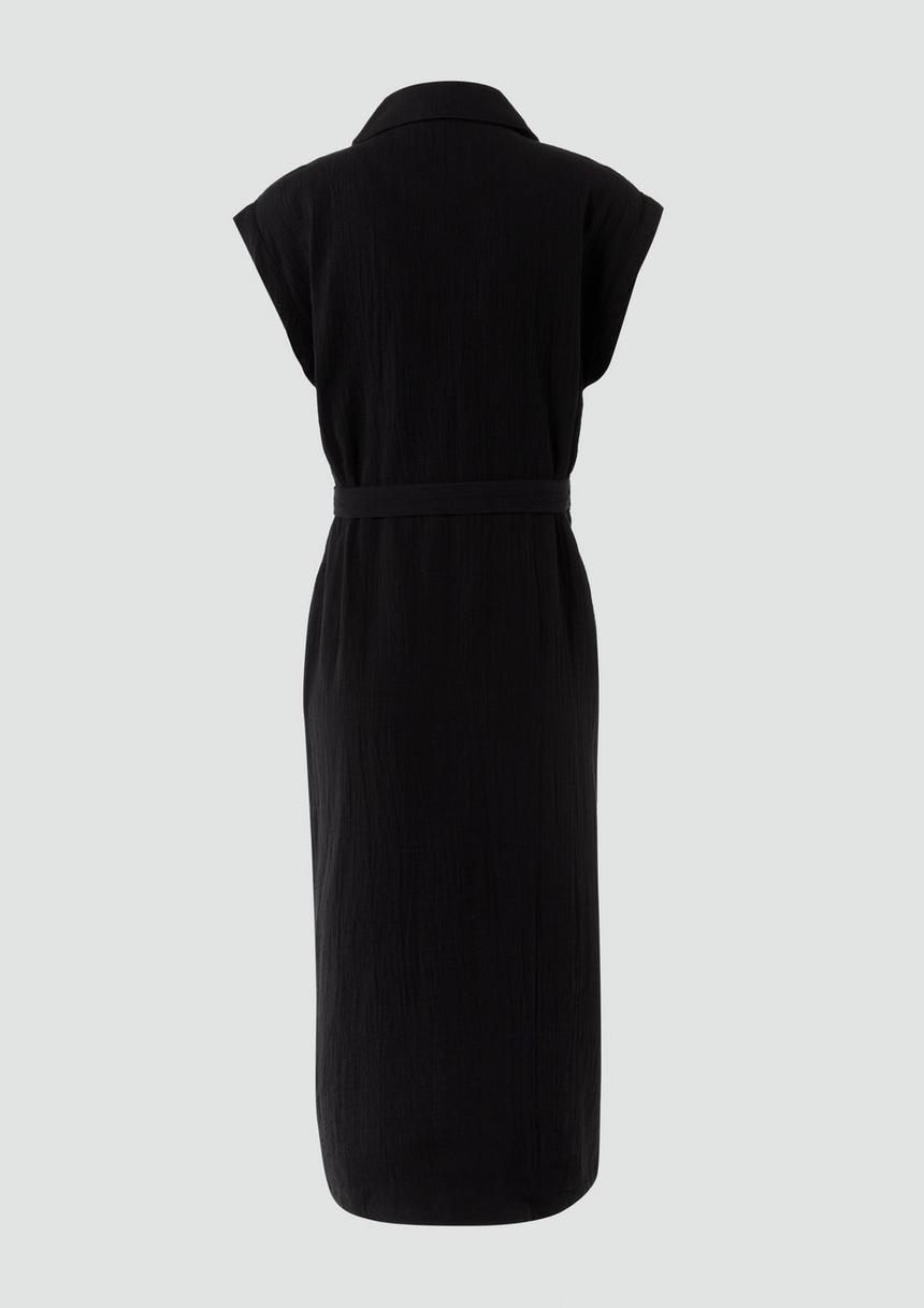 S.Oliver Ärmelloses Hemdblusenkleid Mit Bindegürtel